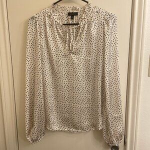 TAMARA H. Polka Dot Long Sleeve Blouse Size XS